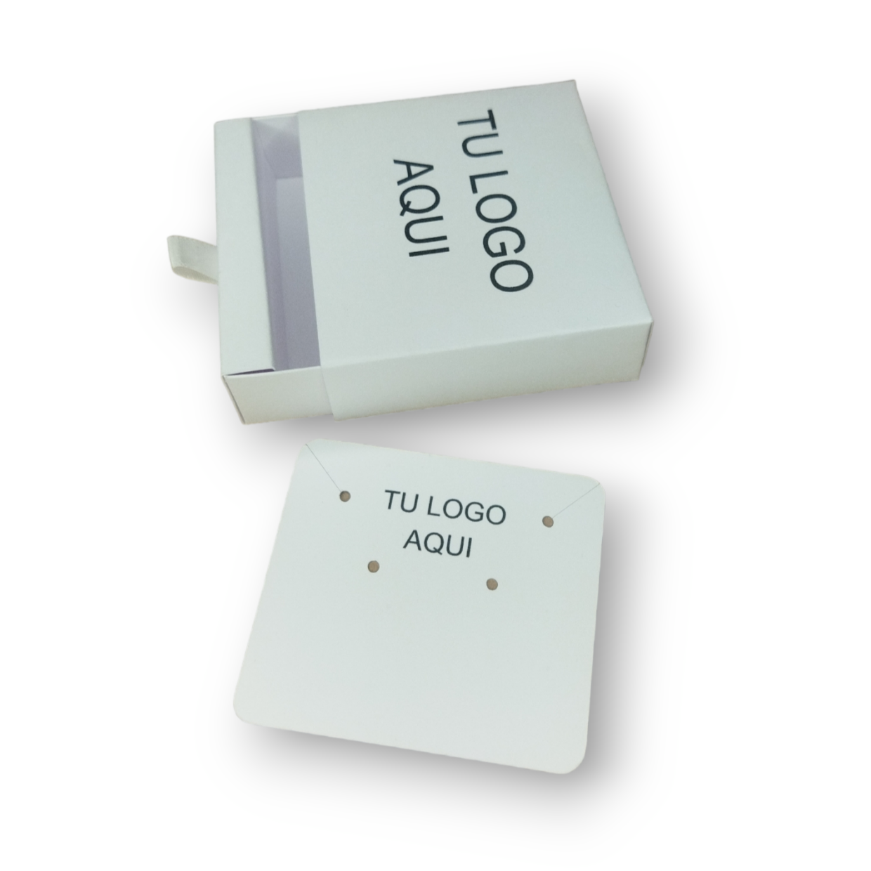 Caja deslizable  # 3+ tarjeta para pulseras/aretes